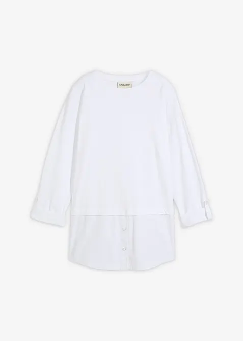 Topp med blusinf&auml;llning, bonprix