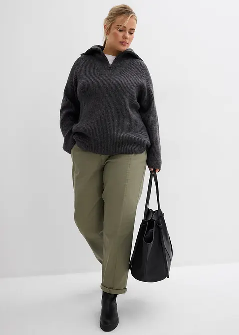 Twillbyxa i bomull med stretch, bonprix