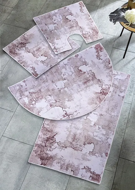 Badrumsmatta med marmorm&ouml;nster, bonprix