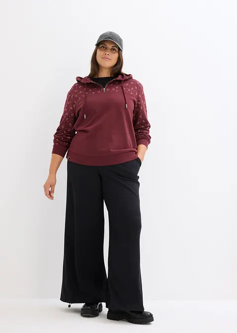 Luvtr&ouml;ja med dragkedja i ren bomull, bonprix