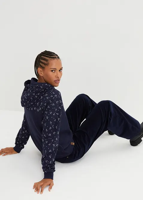 Luvtr&ouml;ja med dragkedja i ren bomull, bonprix