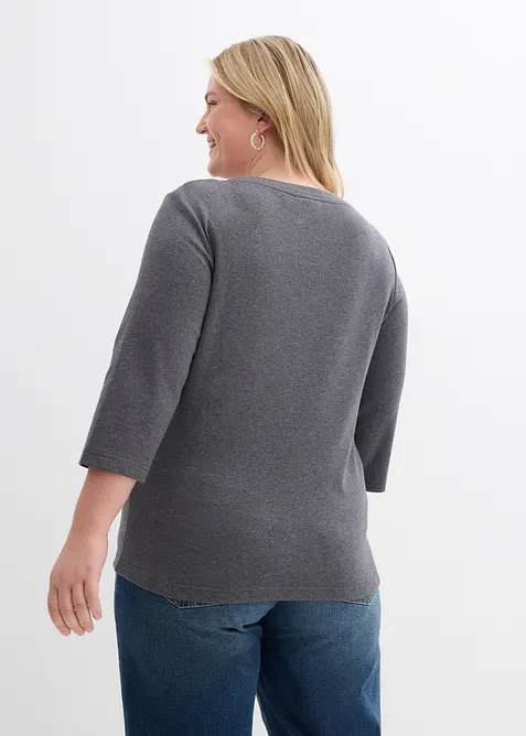 Topp i stabil jersey med ekologisk bomull (3-pack), bonprix