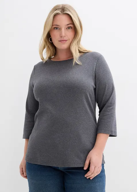 Topp i stabil jersey med ekologisk bomull (3-pack), bonprix