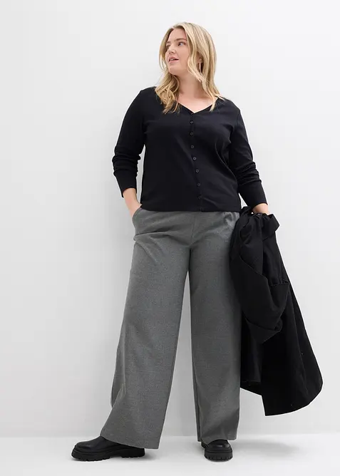 Cardigan i stabil jersey av ekologisk bomull, bonprix