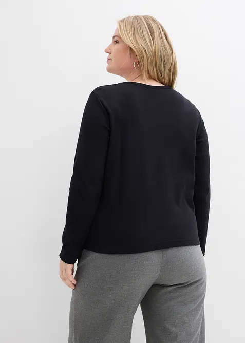 Cardigan i stabil jersey av ekologisk bomull, bonprix