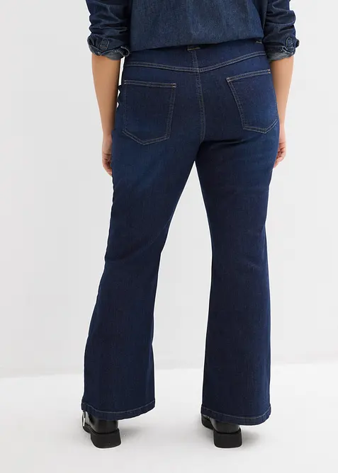 Flared Jeans, High Waist, ekologisk bomull, bonprix