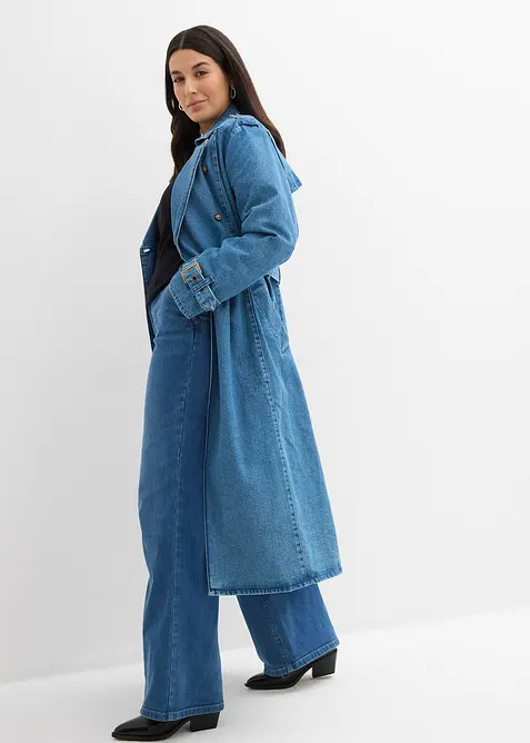 Wide Leg Jeans, High Waist, ekologisk bomull, bonprix