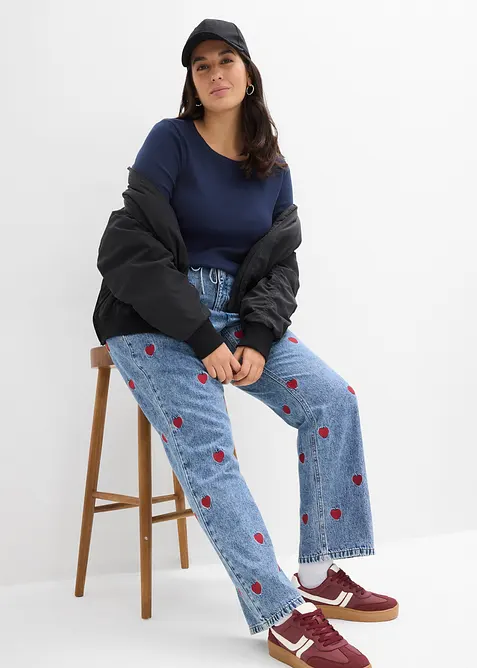 Loose Straight Jeans High Waist, bonprix