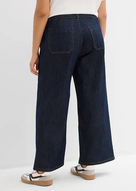 Wide Leg Jeans High Waist, cropped, bonprix