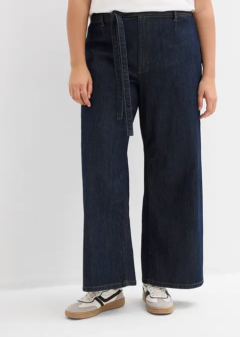 Wide Leg Jeans High Waist, cropped, bonprix