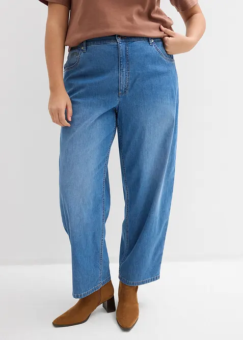 Barrel-jeans med High Waist, bonprix