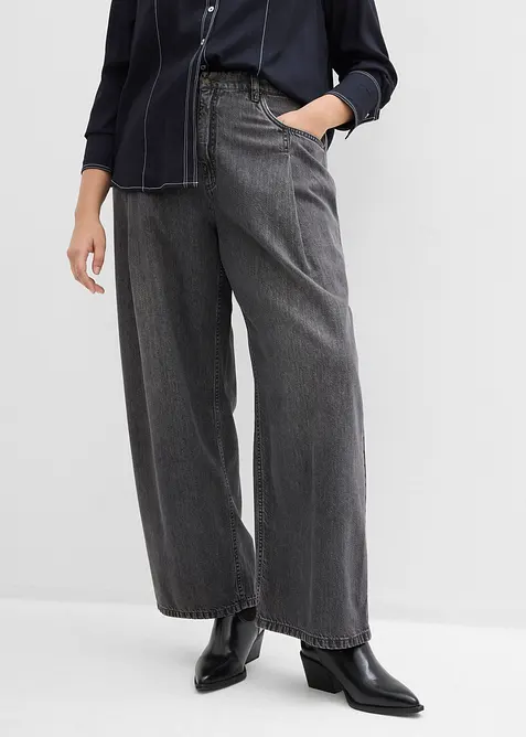 Jeans med Wide Leg och High Waist, bonprix