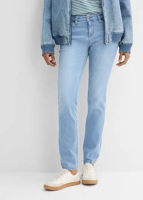 Straight Jeans Mid Waist, Stretch, bonprix