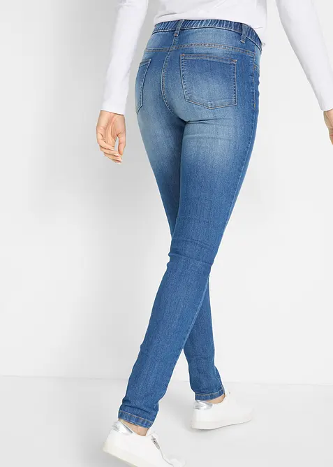 Jeggings Mid Waist, med bekv&auml;m midja, bonprix