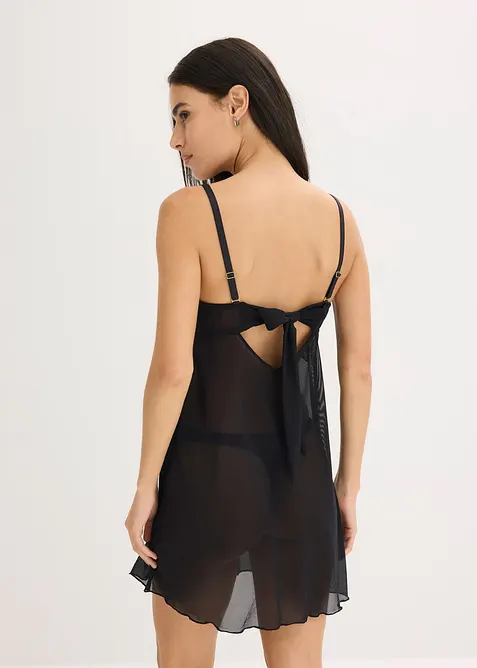 Neglig&eacute; utan bygel, med hj&auml;rtm&ouml;nstrad spets, bonprix