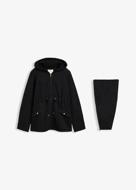 Mammasweatshirtjacka med bebisficka, bonprix