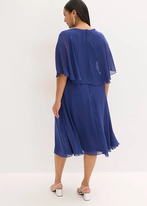 Mellanl&aring;ng kl&auml;nning i chiffong med strassapplikation, bonprix