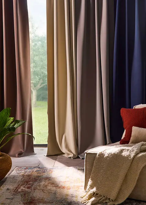 M&ouml;rkl&auml;ggande gardin, finns i flera storlekar (1 styck), bonprix