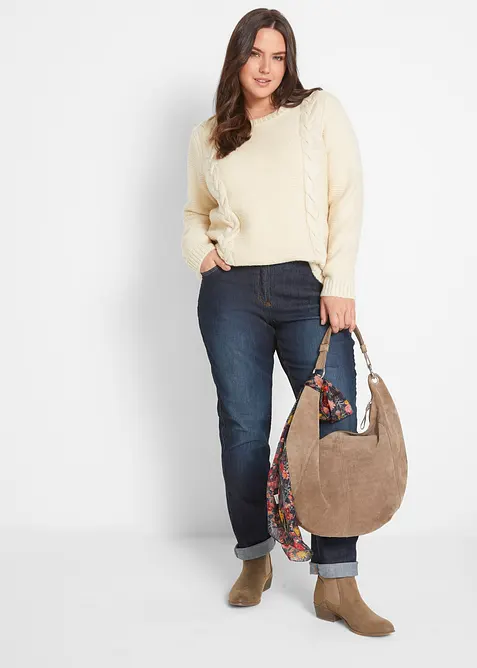 Straight Jeans Mid Waist, Stretch, bonprix