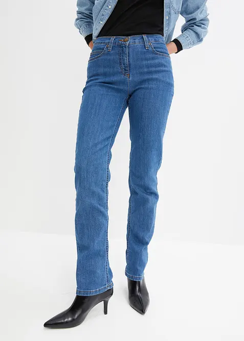 Straight Jeans Mid Waist, Stretch, bonprix