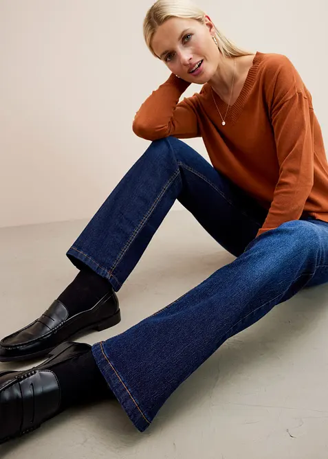 Bootcut Jeans Mid Waist, Stretch, bonprix