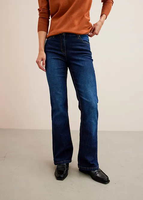 Bootcut Jeans Mid Waist, Stretch, bonprix