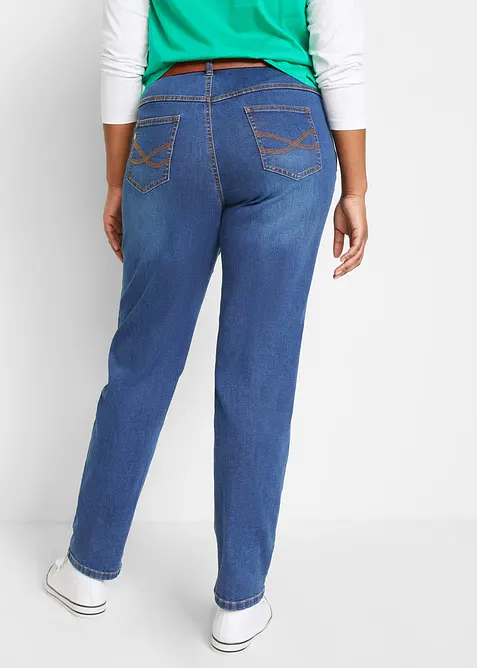 Stretchiga mom jeans med h&ouml;g midja, bonprix