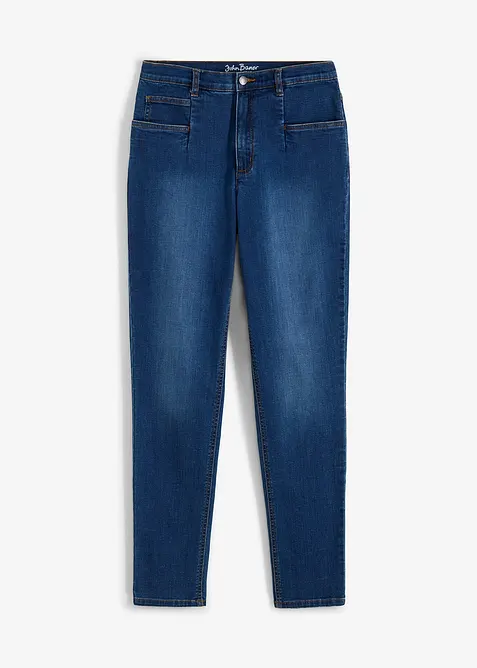 Stretchiga mom jeans med h&ouml;g midja, bonprix