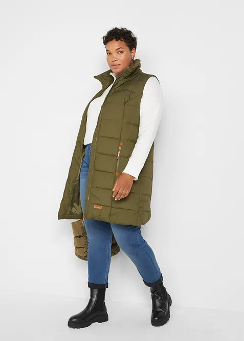 L&aring;ng v&auml;st med st&aring;krage, bonprix