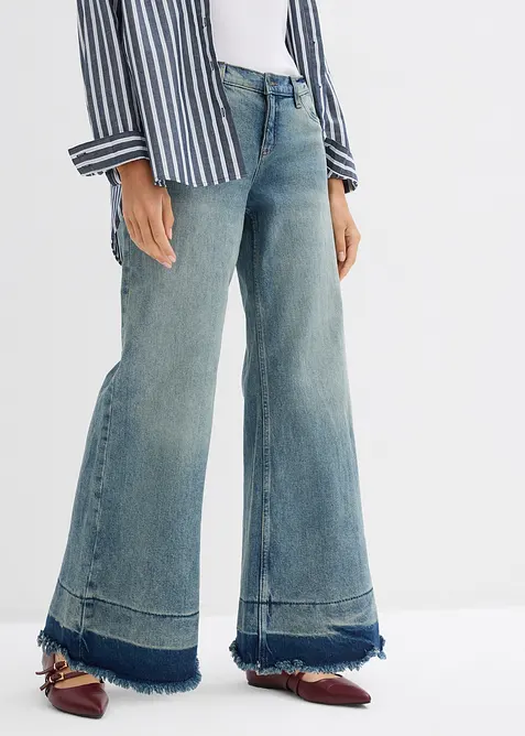 Wide Leg Jeans Mid Waist, bonprix