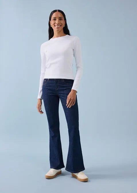 Flared Jeans Mid Waist, bonprix