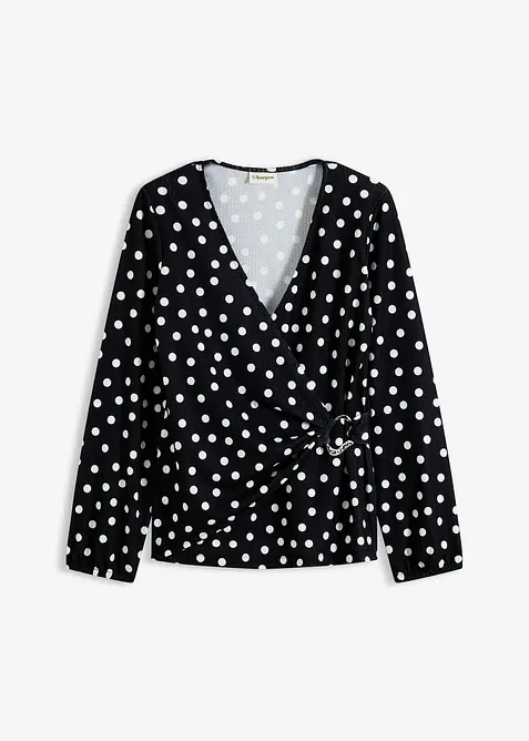 L&aring;ng&auml;rmad topp av jersey med struktur, bonprix