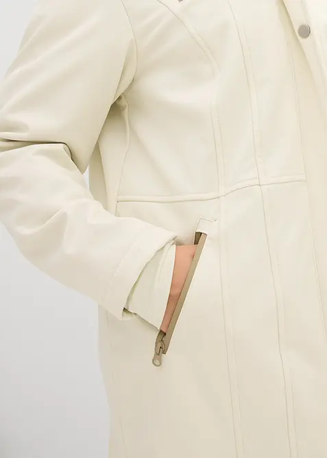 Stretchig l&aring;ng softshelljacka, vattenavvisande, bonprix