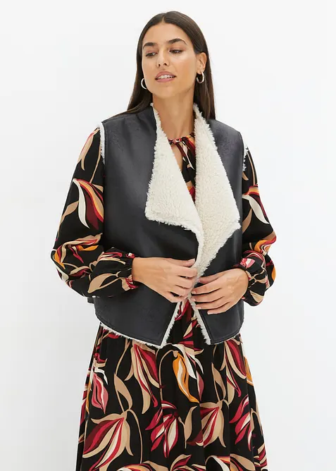 V&auml;st i lammskinnsimitation, bonprix