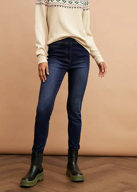 V&auml;rmande jeggings, High Waist, med bekv&auml;m midja, bonprix
