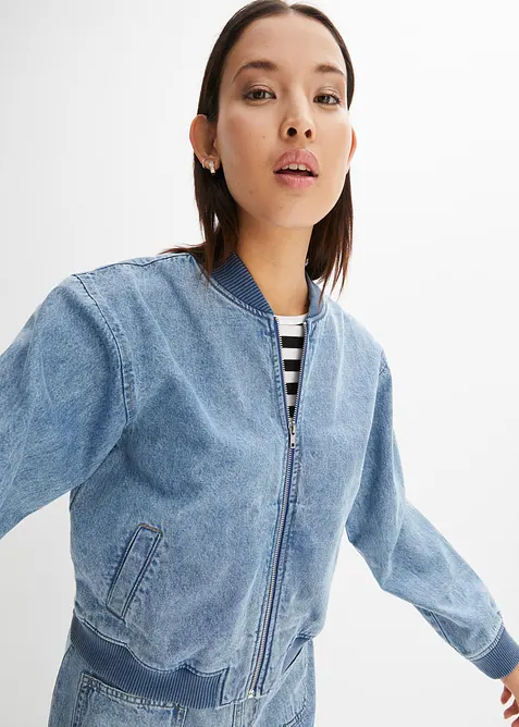 Blusjacka i denim, bonprix
