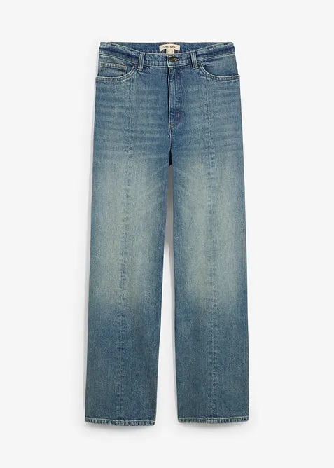 Bekv&auml;ma, raka jeans med High Waist, Low Stretch, bonprix