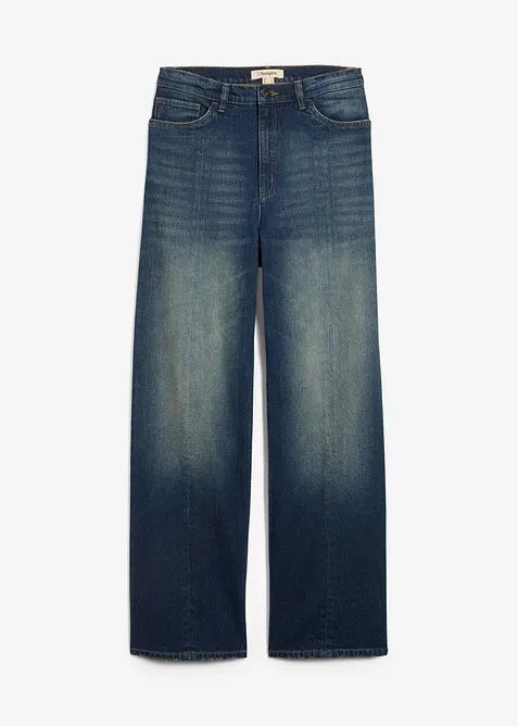 Bekv&auml;ma, raka jeans med High Waist, Low Stretch, bonprix