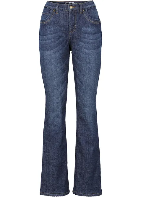 Fodrade jeans med Bootcut och High Waist, bonprix
