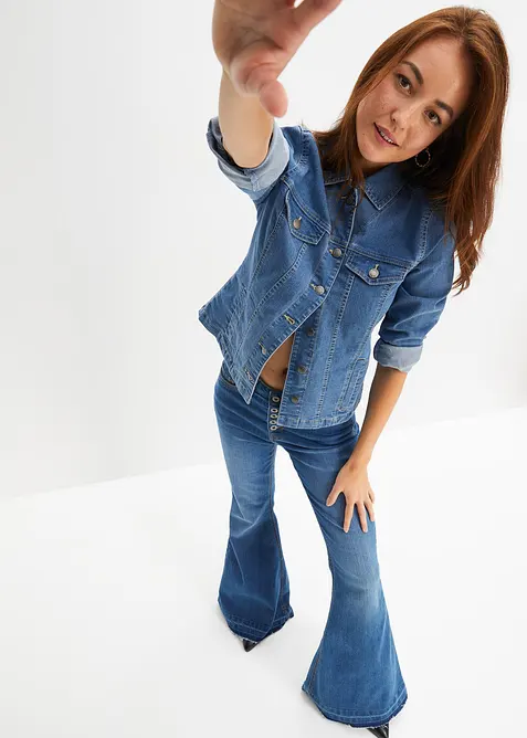 Vida jeans med of&aring;llade benslut, bonprix