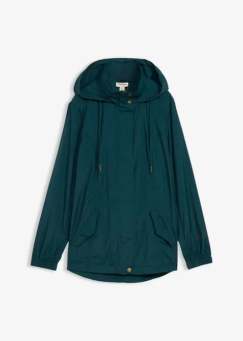 Tunn parkas med huva, bonprix