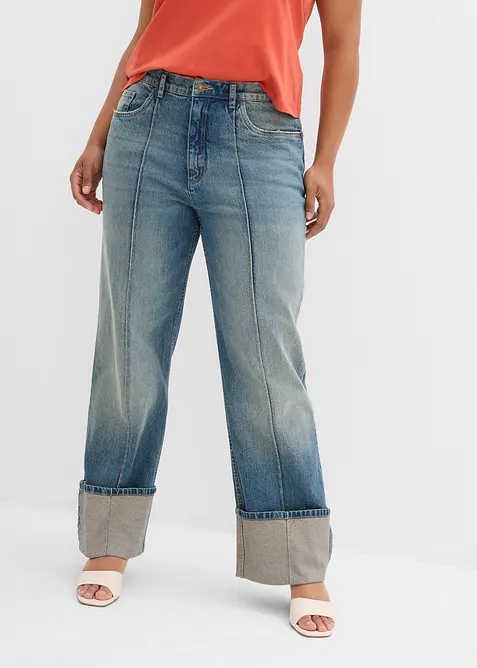 Straight jeans i Loose Fit med High Waist, bonprix