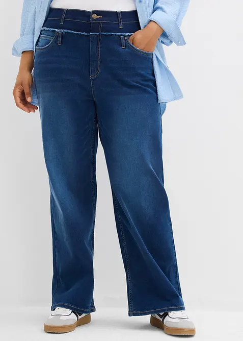 Jeans med Wide Leg och High Waist, bonprix