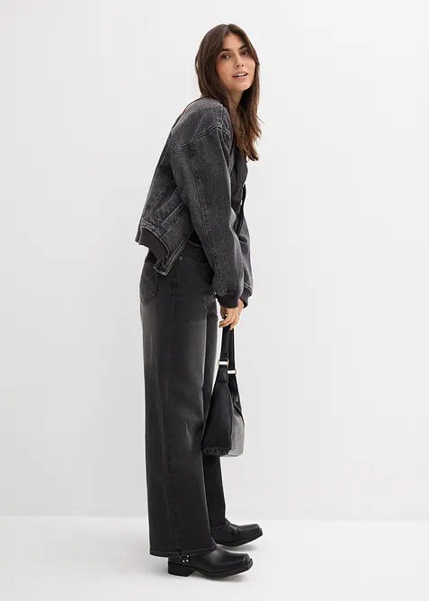 Jeans med Wide Leg och High Waist, bonprix