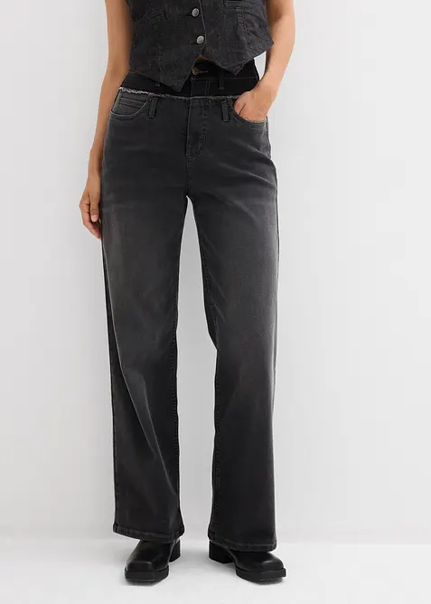 Jeans med Wide Leg och High Waist, bonprix