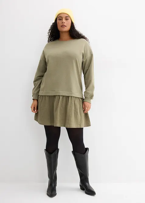 Trik&aring;kl&auml;nning med v&auml;vd kjoldel, bonprix