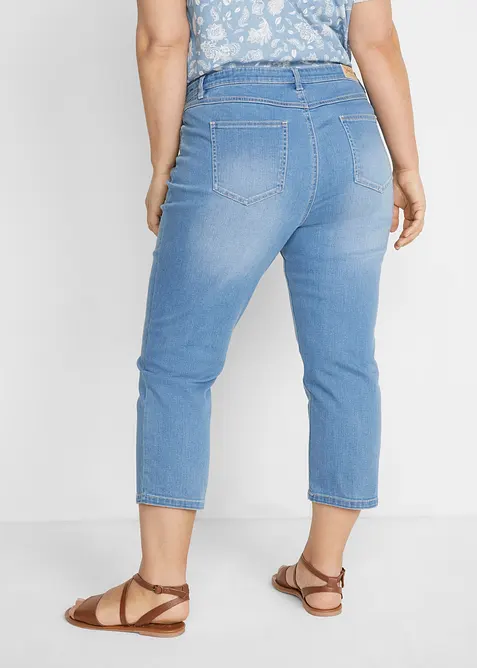 Bekv&auml;mt stretchiga 7/8-jeans, bonprix