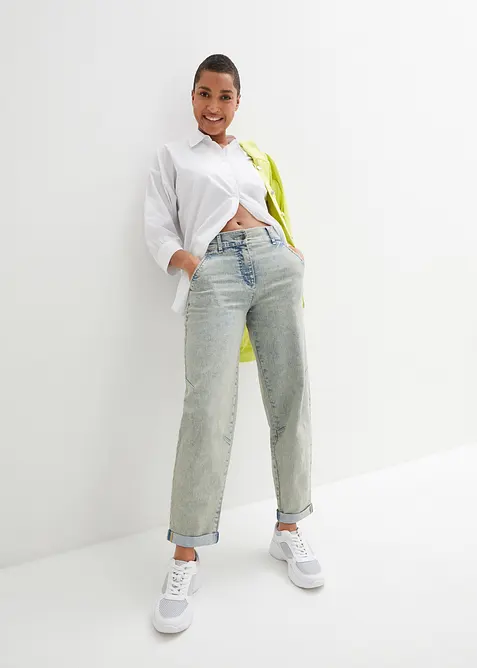 Jeans med vintagetv&auml;tt, bonprix