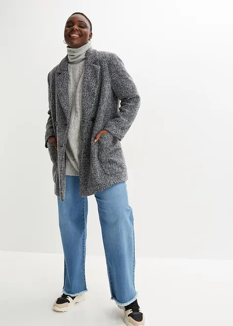 Kort kappa i yllelook, bonprix