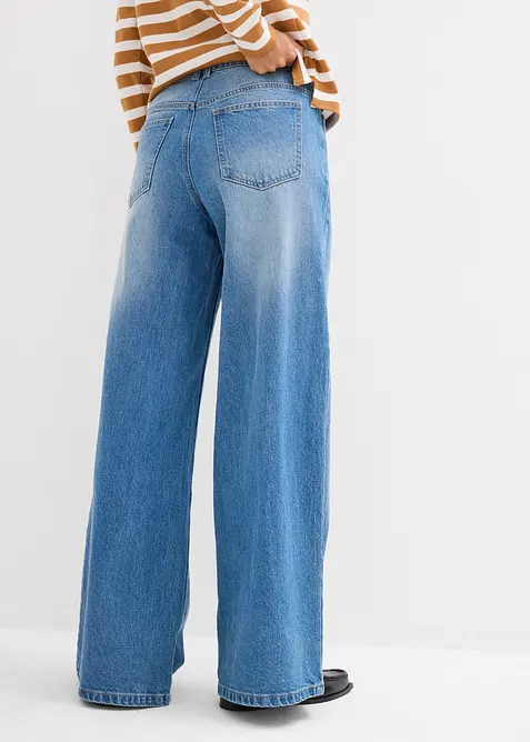 Wide Leg Jeans Mid Waist, bonprix